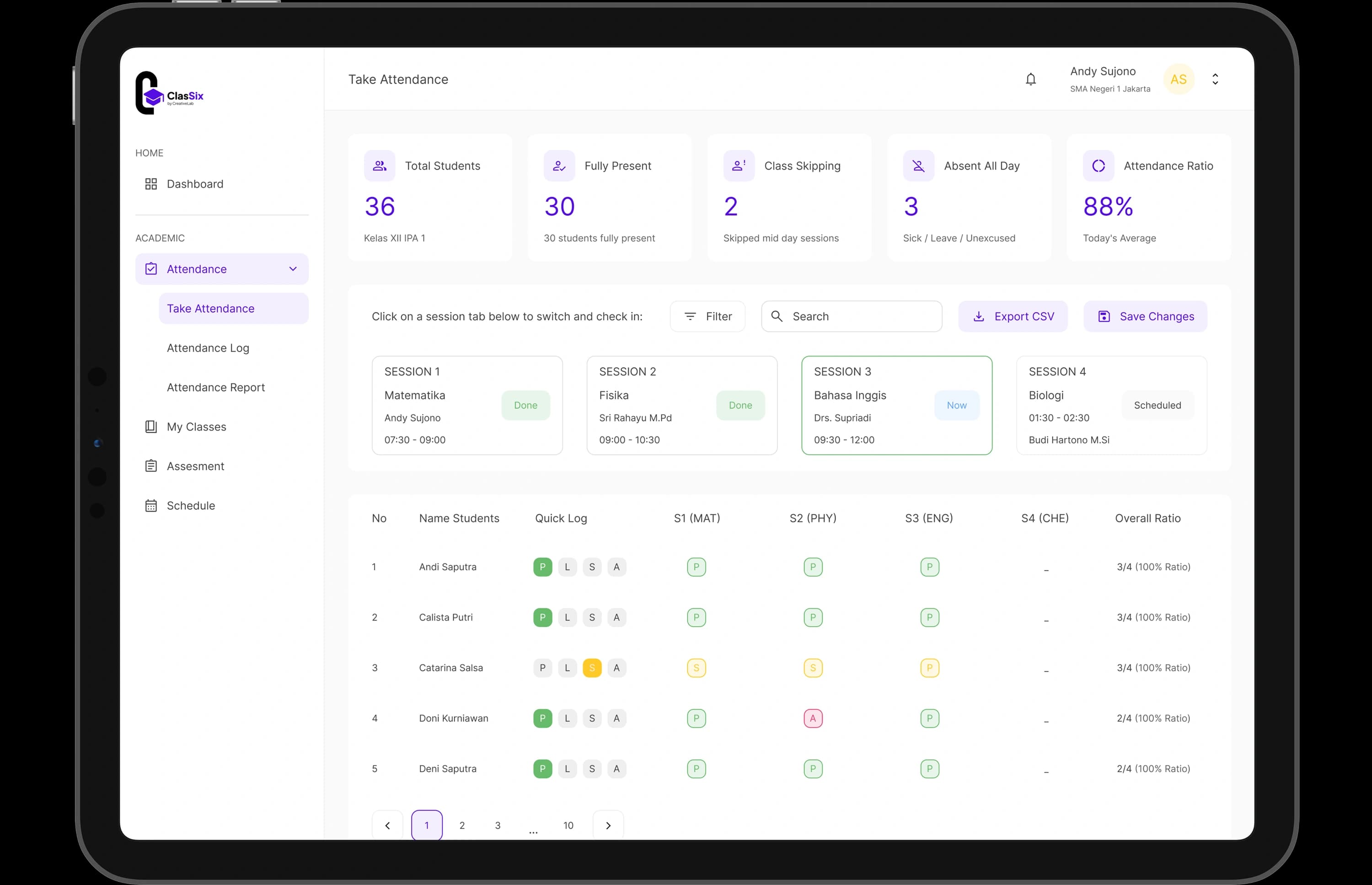 Classix Dashboard